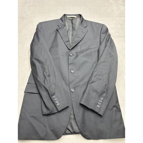 Burberry London Super 100% Wool Black Blazer Men's 42 Reg Suit Jacket